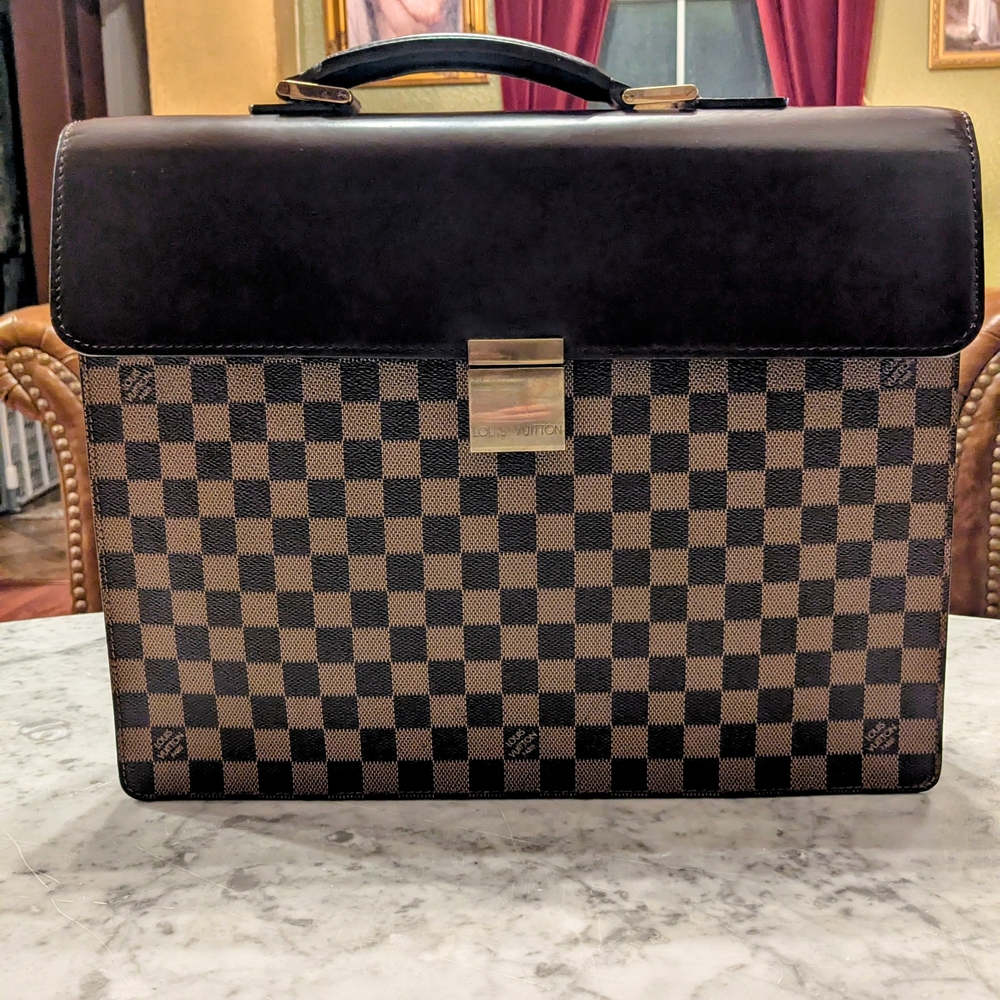Louis Vuitton Damier Altona PM Computer Briefcase Bag EUC
